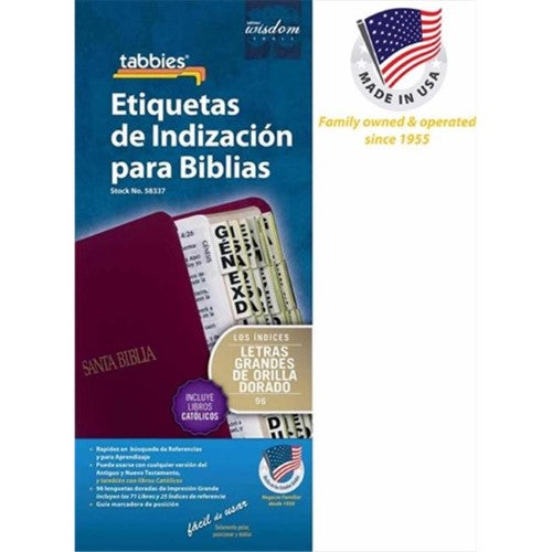 Etiquetas de Indizacion para Biblia Catolica LETRAS GRANDES en Espanol - Unique Catholic Gifts