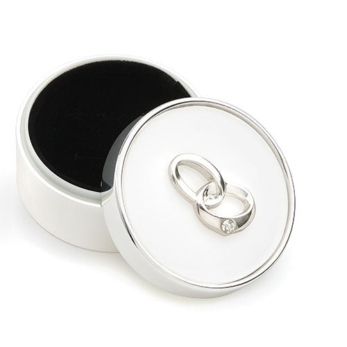 Wedding Silver Rings box Keepsake 1.75"