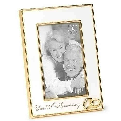 50th Wedding Anniversary Frame 81/4" Holds 4 x 6