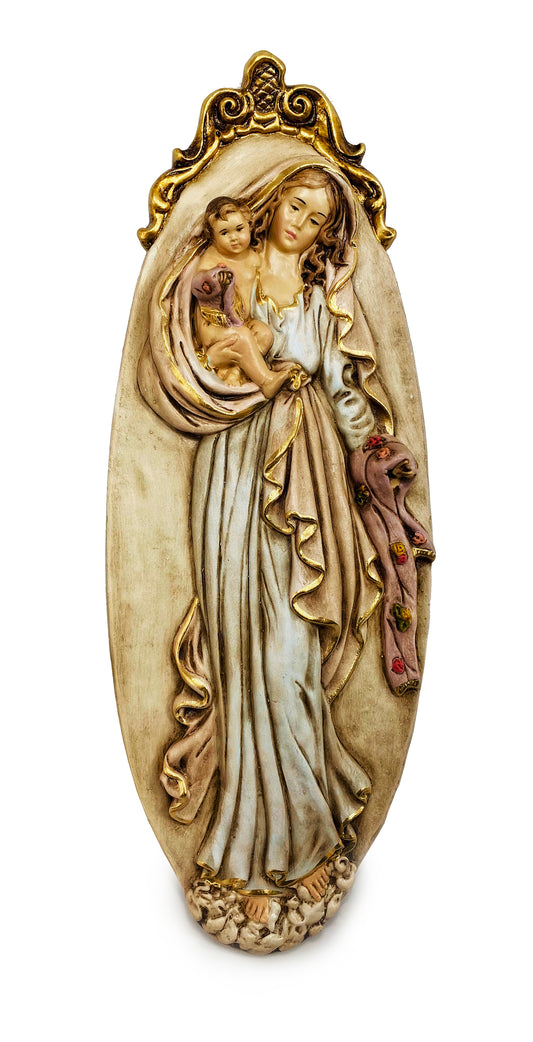 522 - Madonna  Plaque - $30 - 17 in. - Unique Catholic Gifts