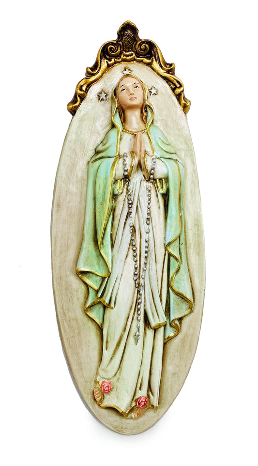 Our Lady of Rosary Plaque - 17 in. - Unique Catholic Gifts