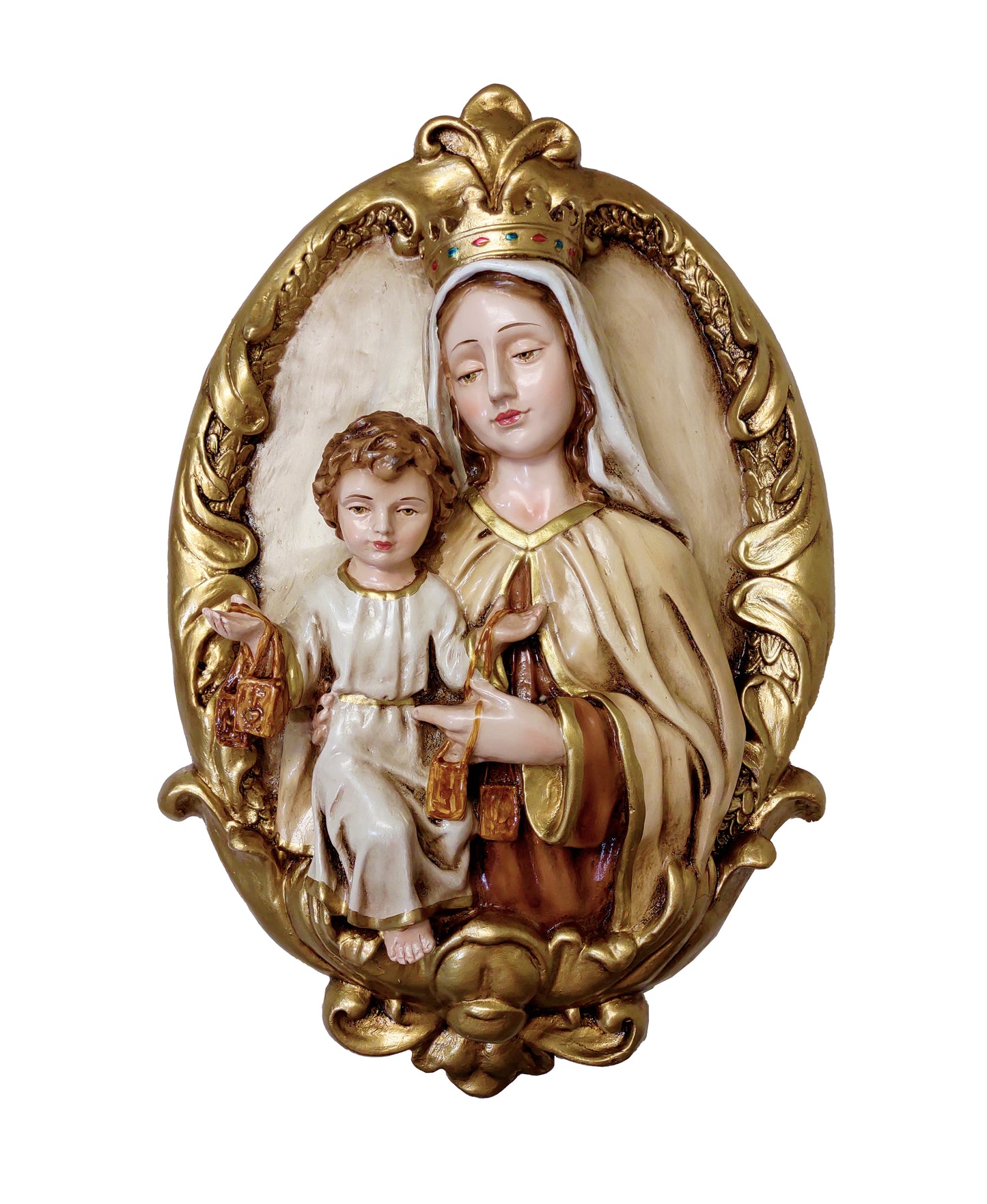 Virgin of Carmel - Plaque 16 in. - Unique Catholic Gifts