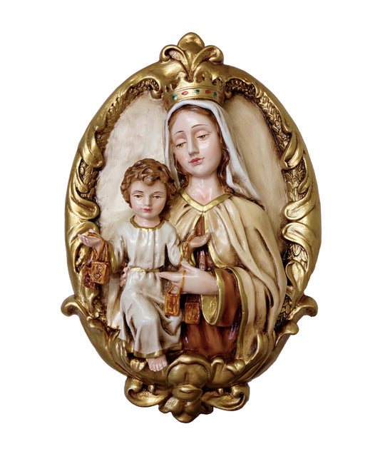 Virgin of Carmel - Plaque 16 in. - Unique Catholic Gifts