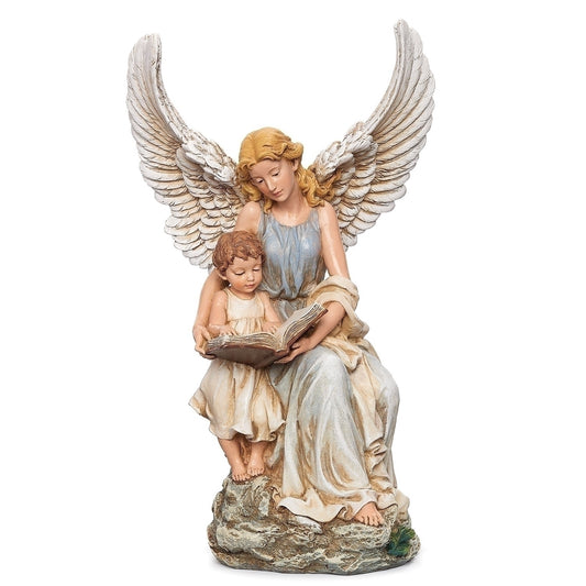 10.5" Guardian Angel Reading with Child. NO box