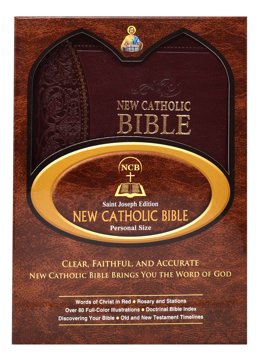 St. Joseph New Catholic Bible (Gift Edition-Personal Size) Burgundy - Unique Catholic Gifts