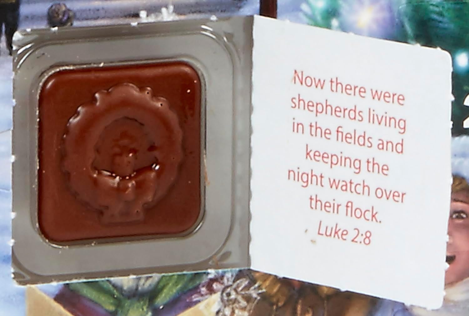 In the Manger Chocolate Advent Calendar with Nativity Story (Countdown to Christmas) - Unique Catholic Gifts