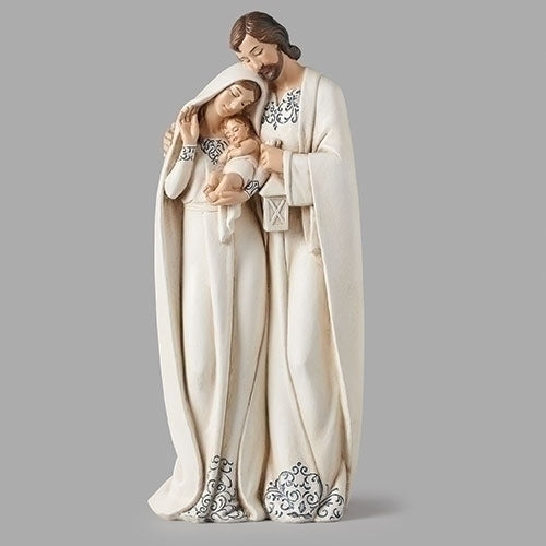 Holy Family with White Robes Statue 10'' - Unique Catholic Gifts