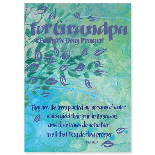 For Grandpa: A Father’s Day Prayer Father’s Day Card for Grandpa - Unique Catholic Gifts