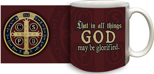 Benedictine Medal Coffee Mug - Unique Catholic Gifts