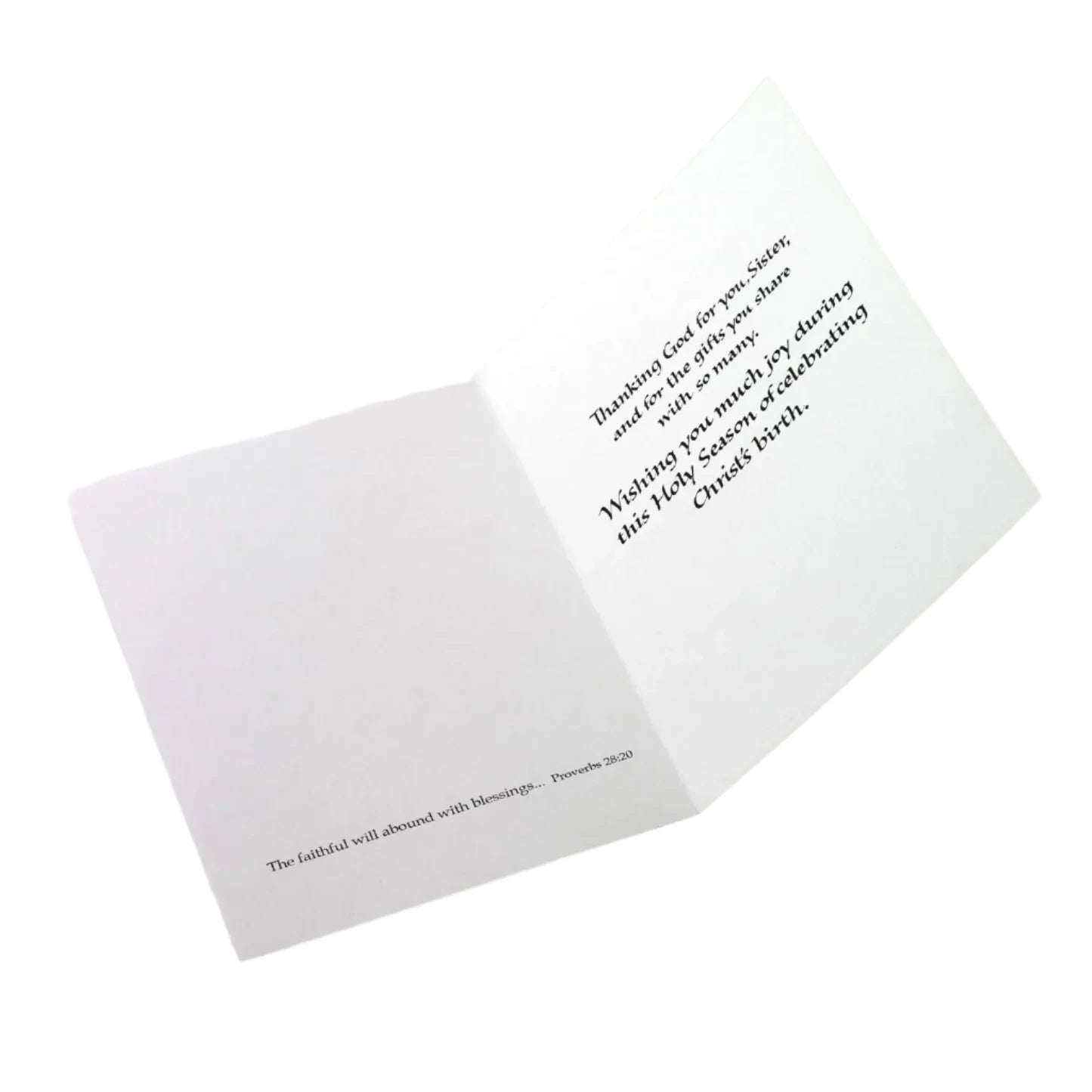 Gratitude, Sister - Religious Sister Christmas Card