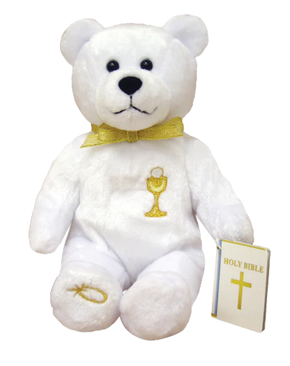 First Communion Bear (Embroidered Chalice) - Unique Catholic Gifts