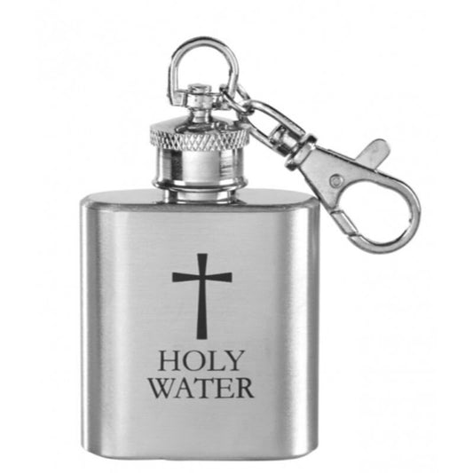 Cross Holy Water Flask Keychain