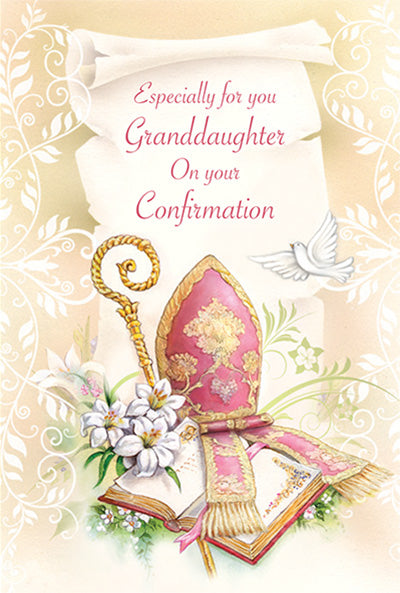 Especially for You Granddaughter on your Confirmation Greeting Card - Unique Catholic Gifts