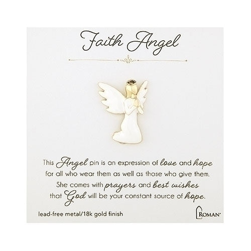 Faith Angel Pin 1 1/4"