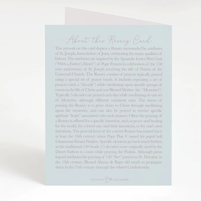 Father's Day  Praying a Rosary for You Card | St Joseph Attributes - Unique Catholic Gifts