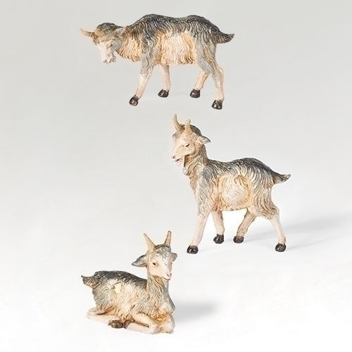 Fontanini 3 Piece Goat Figurines, 3.5 Inch Scale - Unique Catholic Gifts