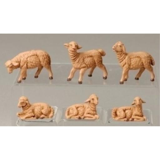 Fontanini 6 Piece Sheep Figurines, 3.5 Inch Scale - Unique Catholic Gifts