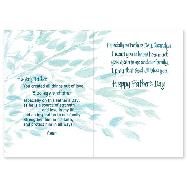 For Grandpa: A Father’s Day Prayer Father’s Day Card for Grandpa - Unique Catholic Gifts