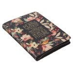 For I know the Plans I Have for You Midnight Botanical Faux Leather Journal