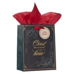 Christ is Born Medium Black Christmas Gift Bag