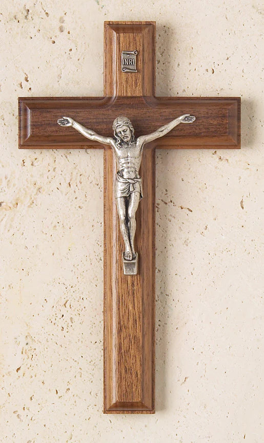 Genuine Walnut Crucifix 9" - Unique Catholic Gifts