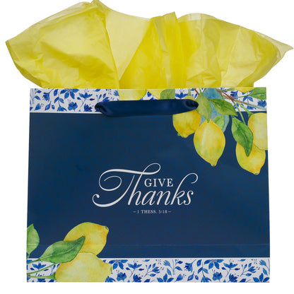 Give Thanks Gift Bag with Tissue - Unique Catholic Gifts