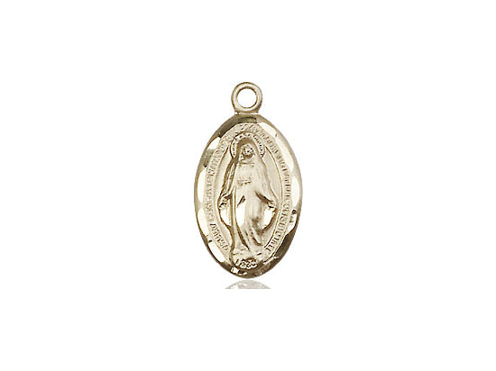 Gold Filled Miraculous Medal Pendant 5/8" - Unique Catholic Gifts