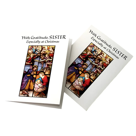 Gratitude, Sister - Religious Sister Christmas Card