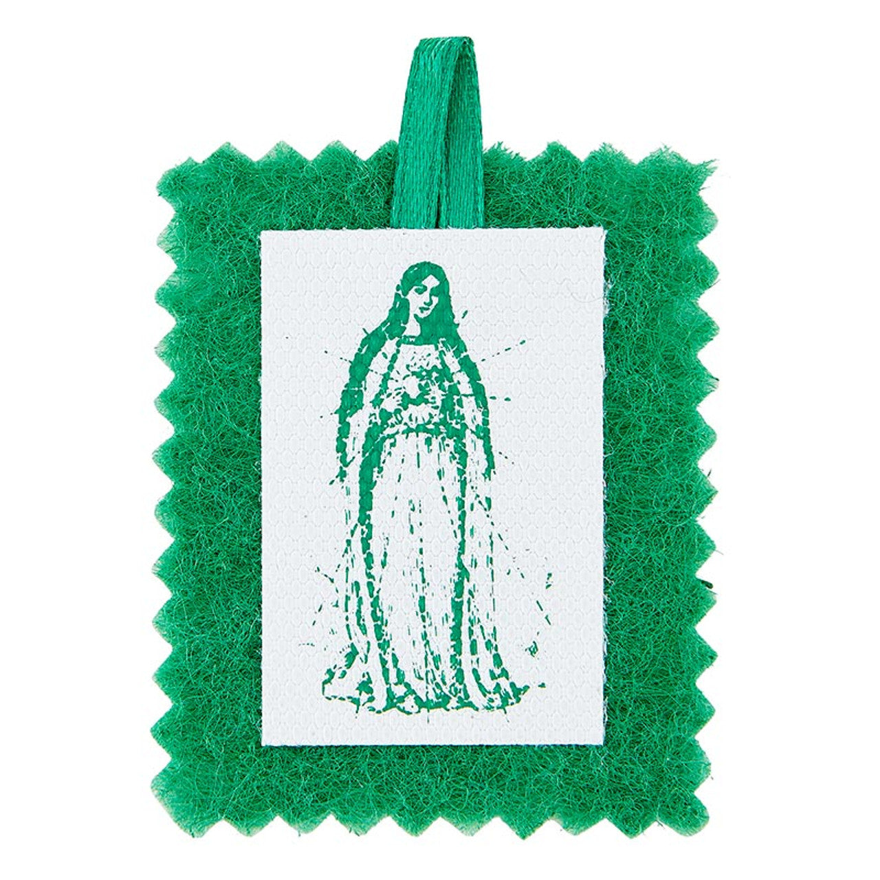 Cordless Green Scapular with Card