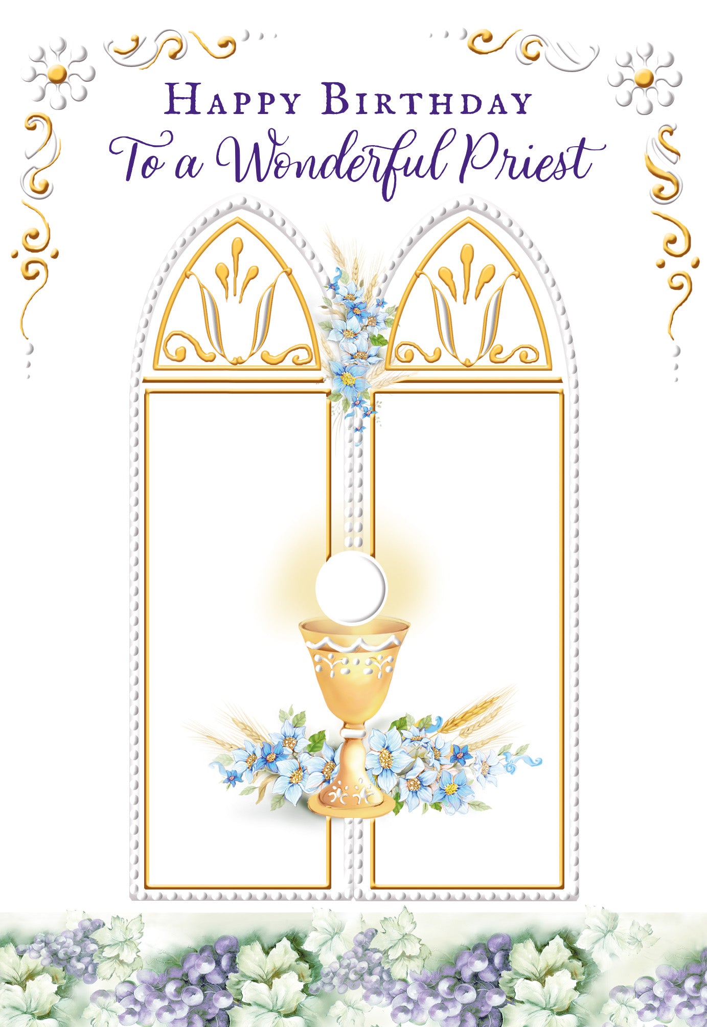 Happy Birthday To A Wonderful Priest Greeting Card - Unique Catholic Gifts