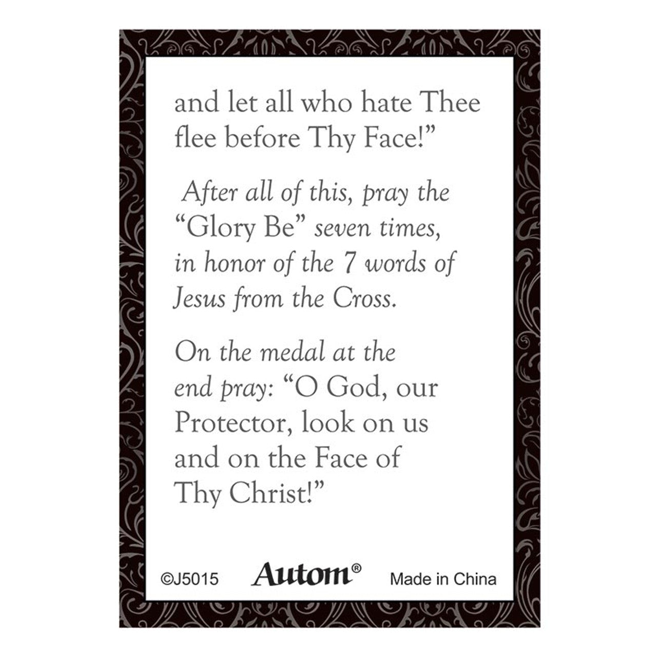 Holy Face Chaplet with Prayer Card