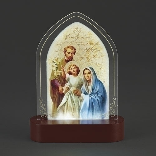 Holy Family LED Tabletop Plaque 8"