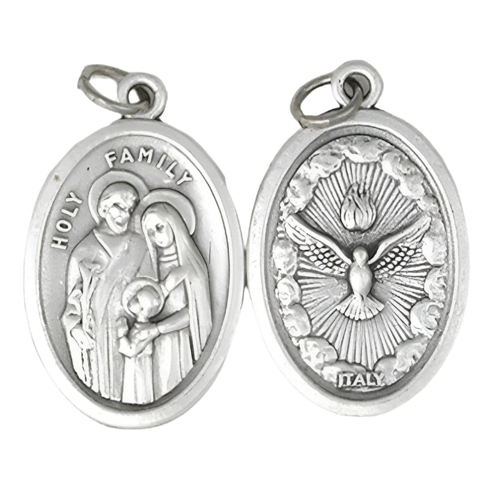 Holy Family / Holy Spirit 1 inch Double Sided Oxi Medal 1" - Unique Catholic Gifts