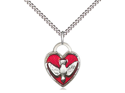 Holy Spirit Confirmation Heart Medal 5/8"