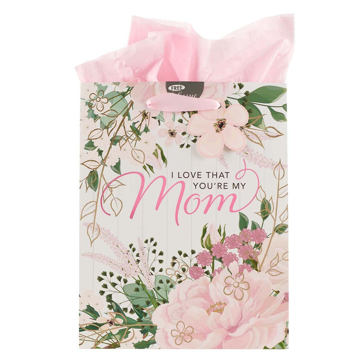 I Love that You're My Mom Gift Bag with Tissue (Medium) - Unique Catholic Gifts