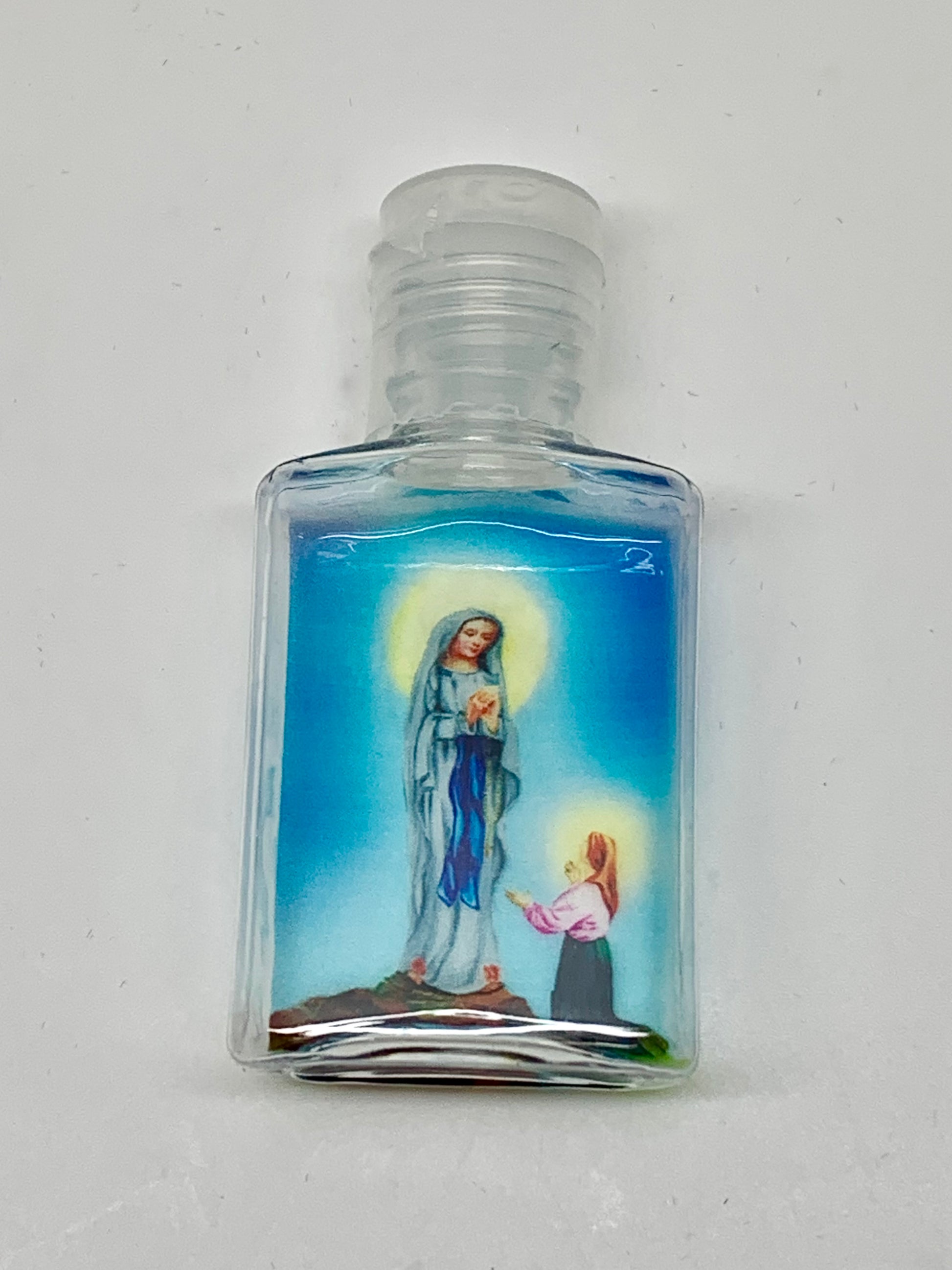 Our Lady of Lourdes Holy Water Bottle (plastic) - Unique Catholic Gifts