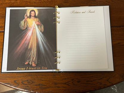 Divine Mercy Memorial Funeral Book ( English) - Unique Catholic Gifts