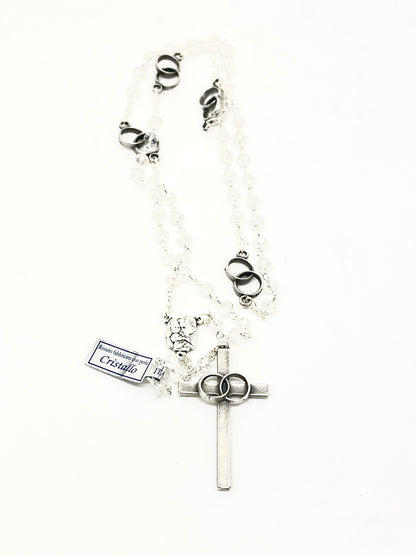 Silver Wedding Ring  Rosary - Unique Catholic Gifts