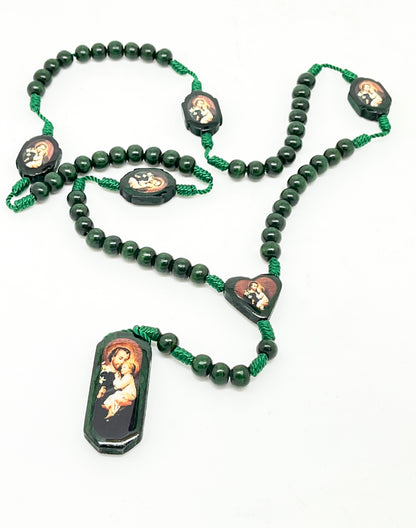 St. Joseph Green Wood Rosary - Unique Catholic Gifts