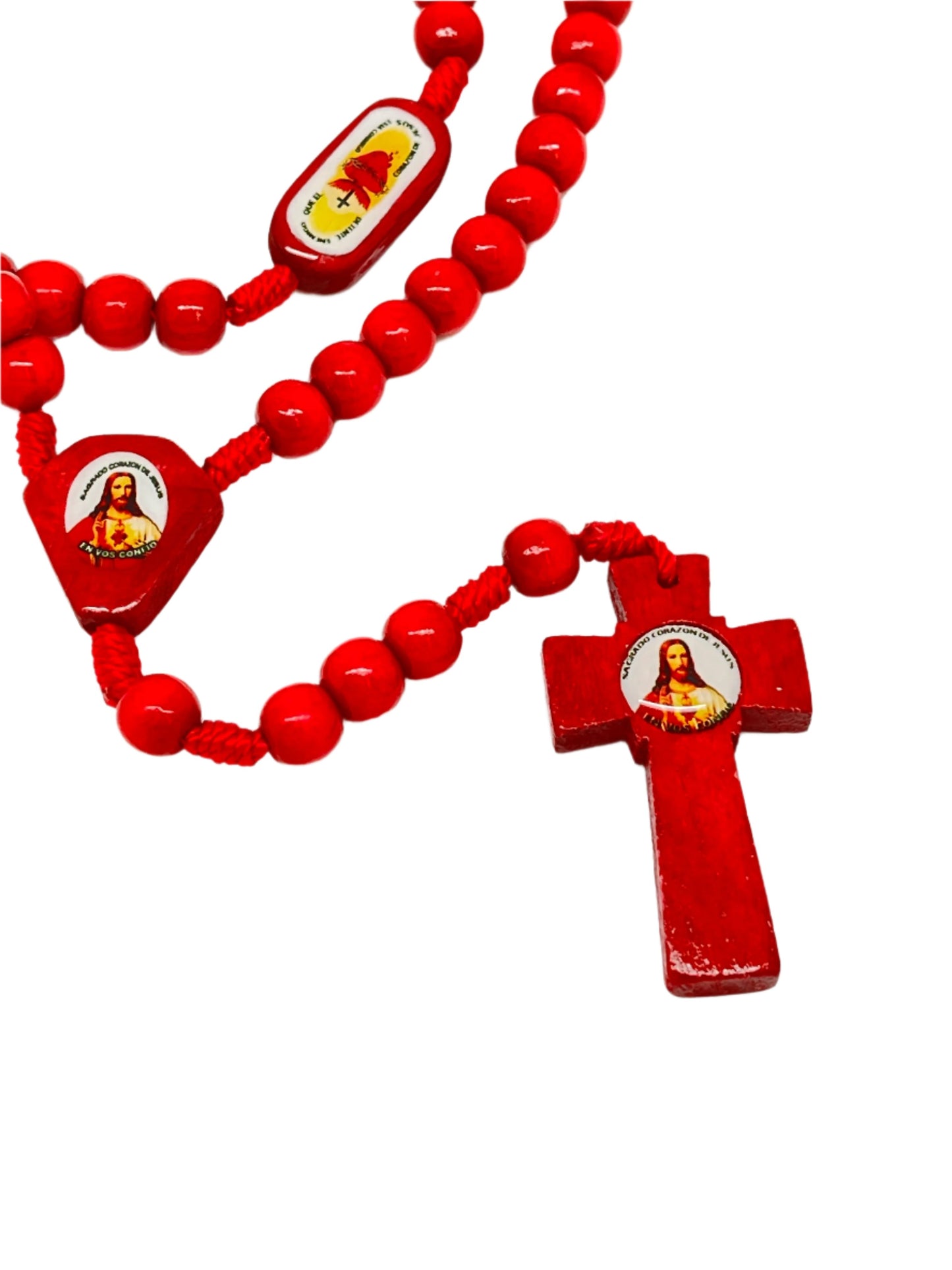 Red Sacred Heart of Jesus Rosary - Unique Catholic Gifts