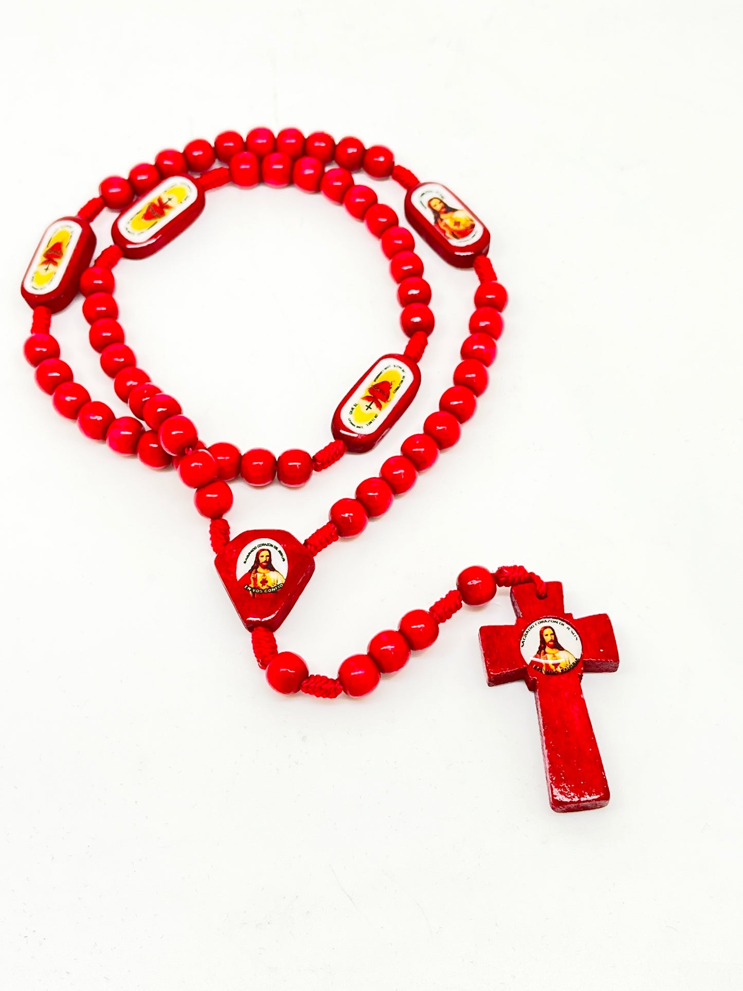 Red Sacred Heart of Jesus Rosary - Unique Catholic Gifts