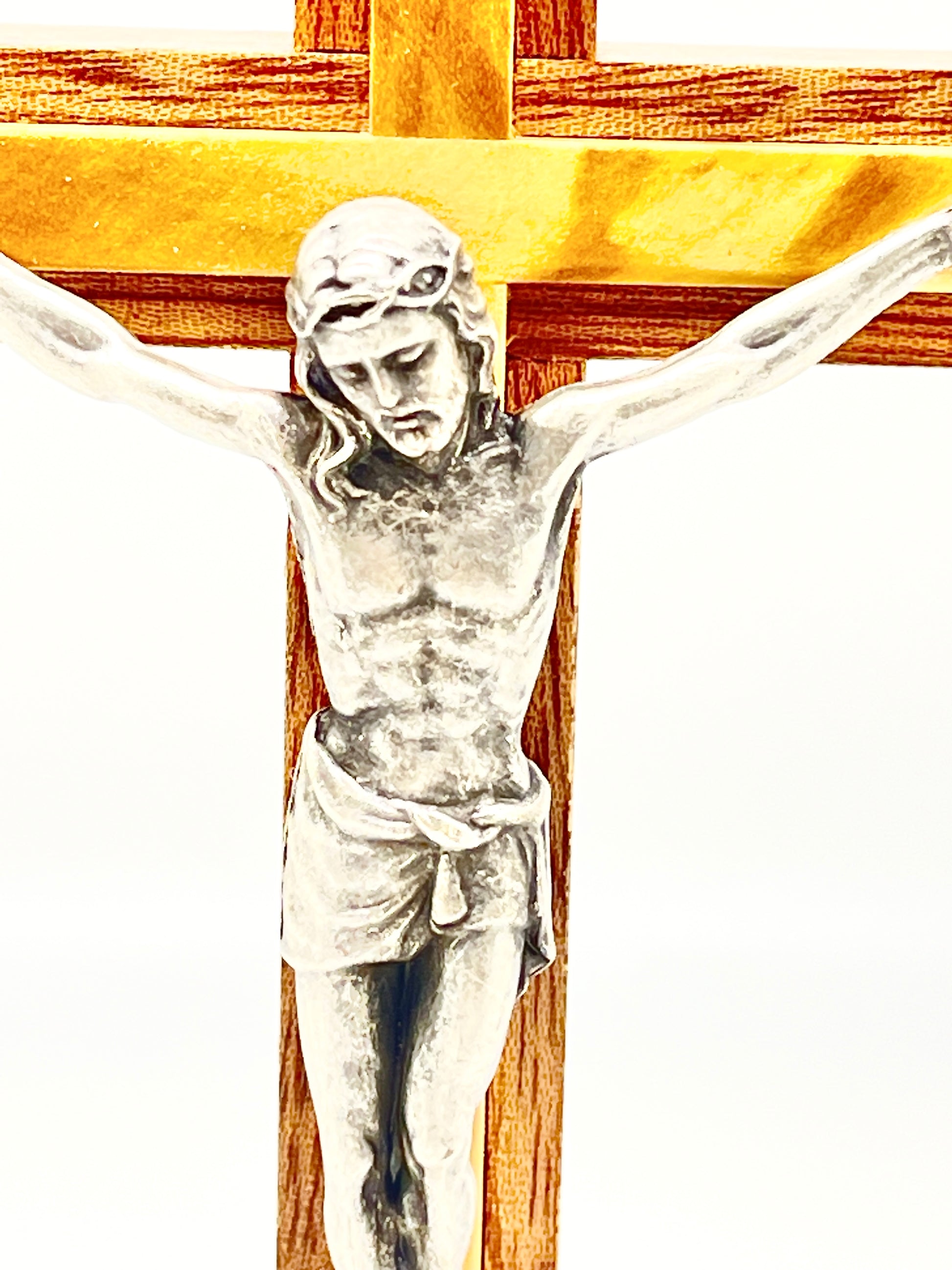 Standing Wood Crucifix 6 1/2" - Unique Catholic Gifts