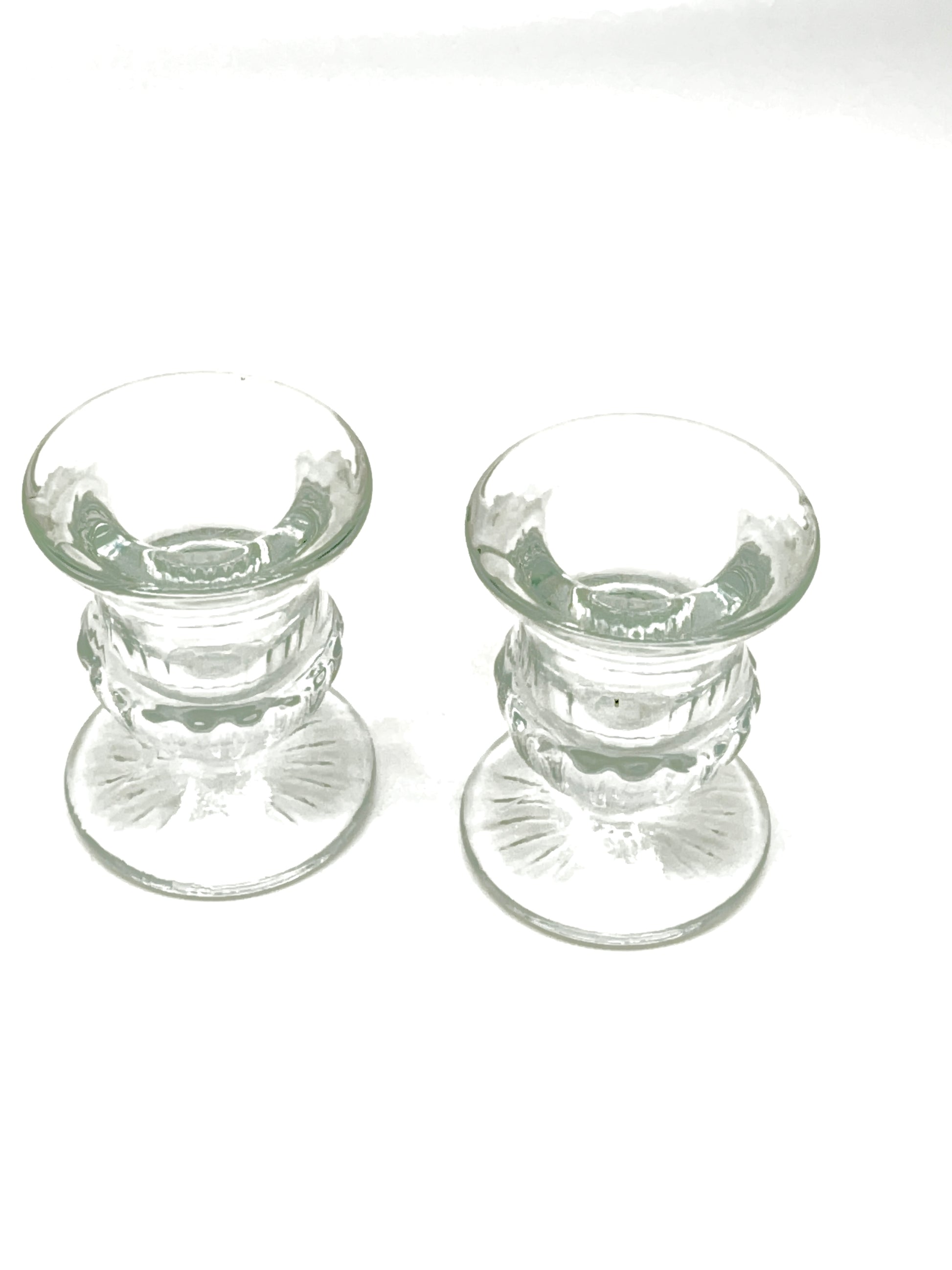 Glass Candle Holder Set (2) - Unique Catholic Gifts