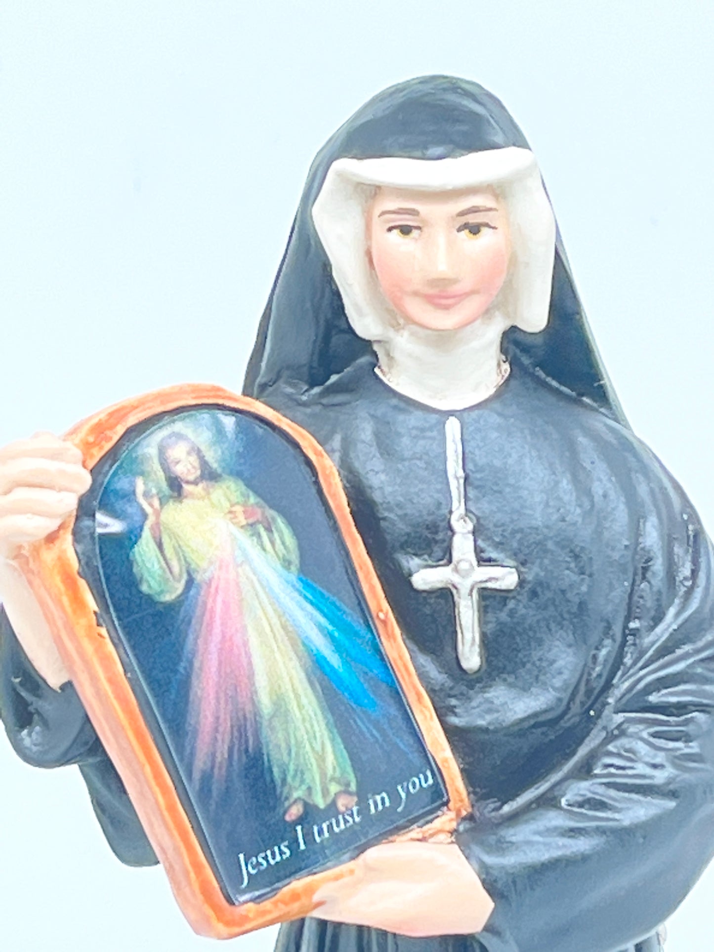 St Faustina Statue Spanish 8" - Unique Catholic Gifts