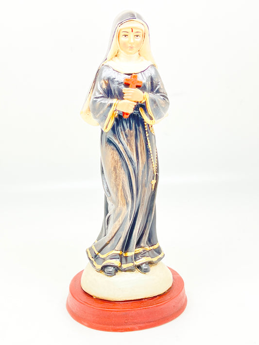 St. Rita of Cascia Statue Hand Painted 8" - Unique Catholic Gifts