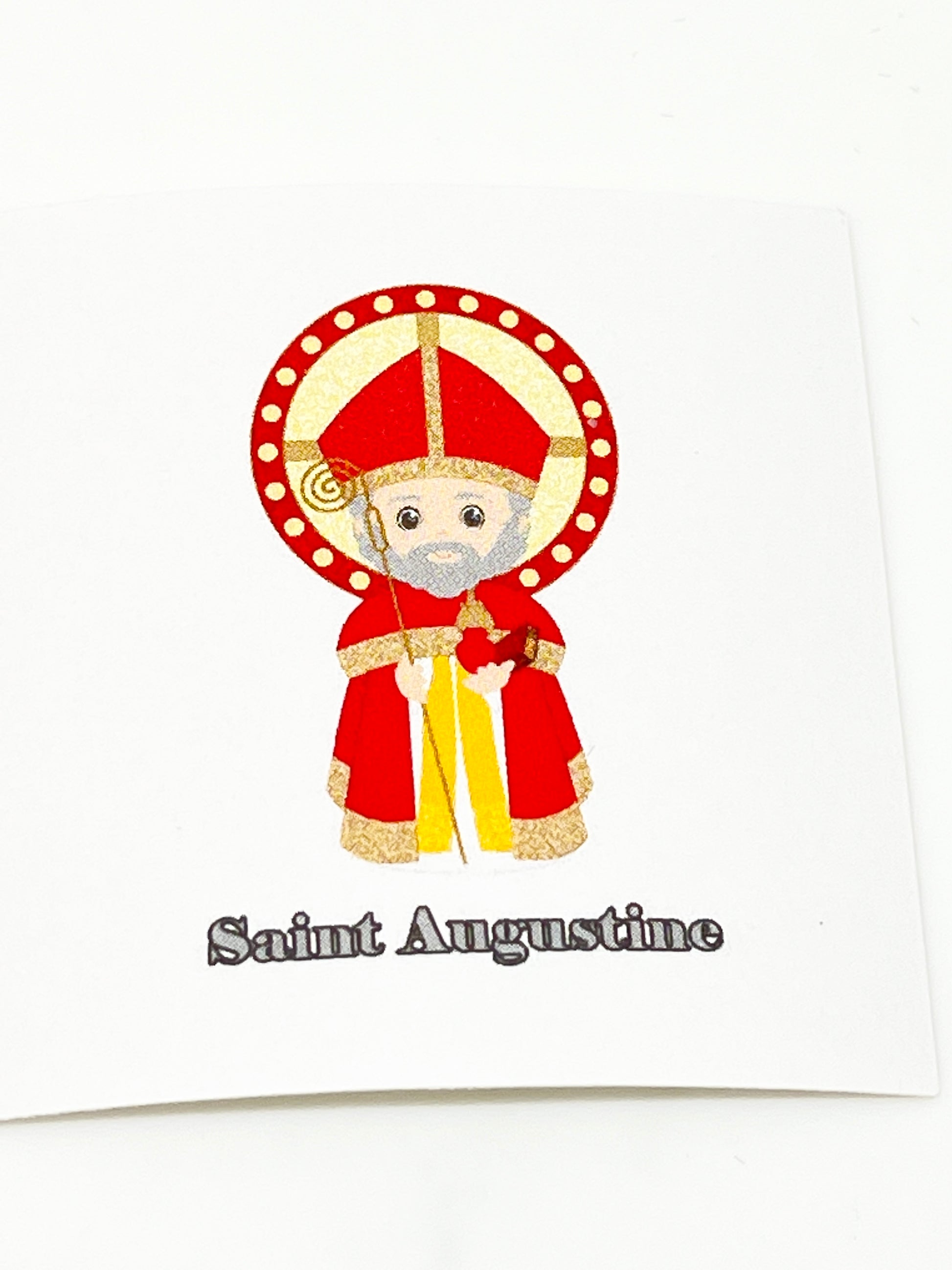 St. Augustine Collectable Sticker 2" x 2" - Unique Catholic Gifts