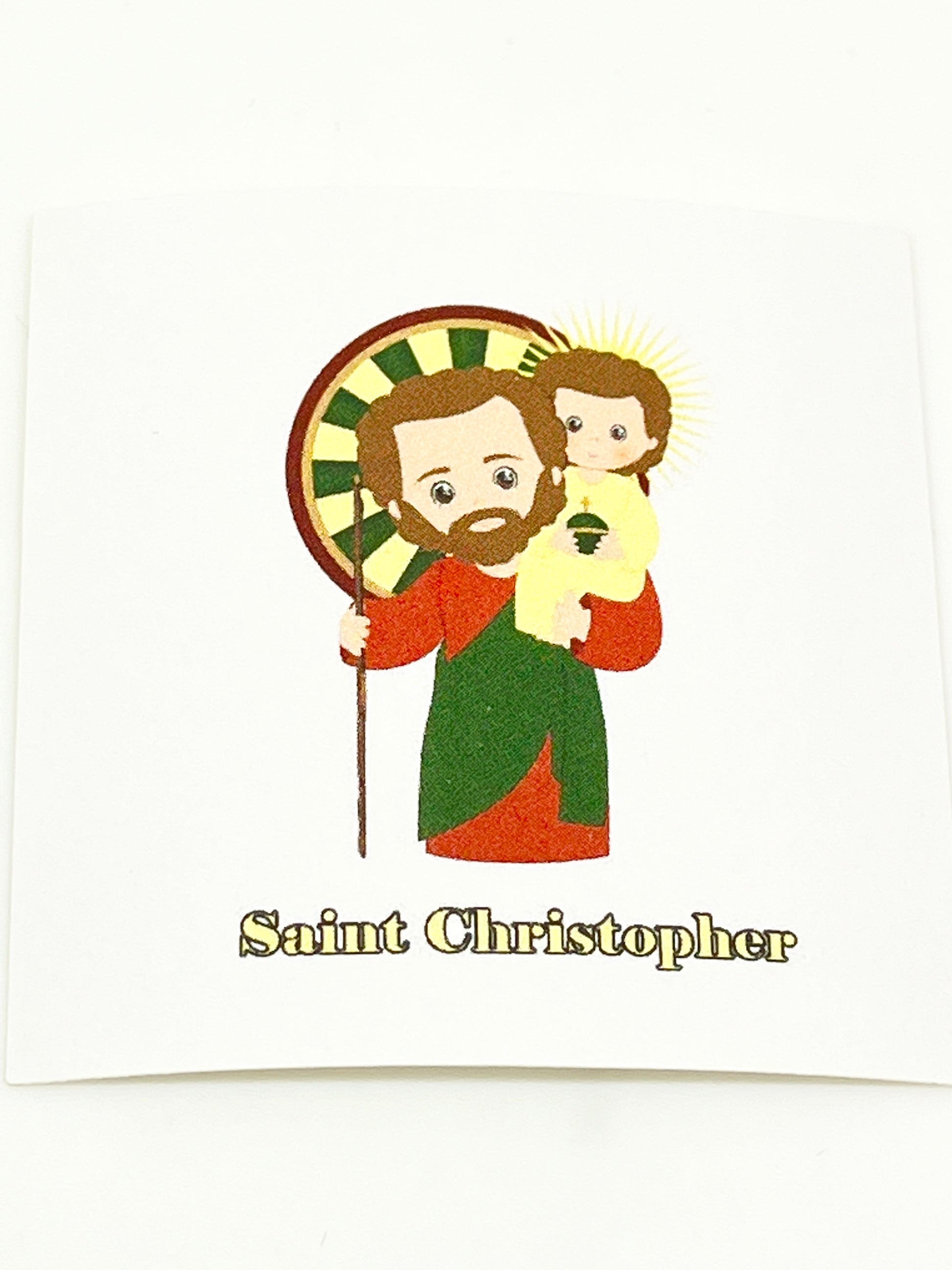 St. Christopher Collectable Sticker 2" x 2" - Unique Catholic Gifts