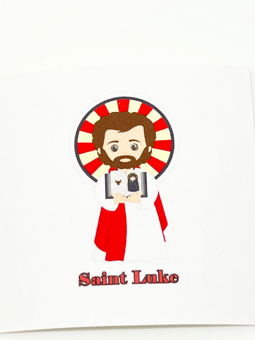 St. Luke Collectable Sticker 2" x 2" - Unique Catholic Gifts