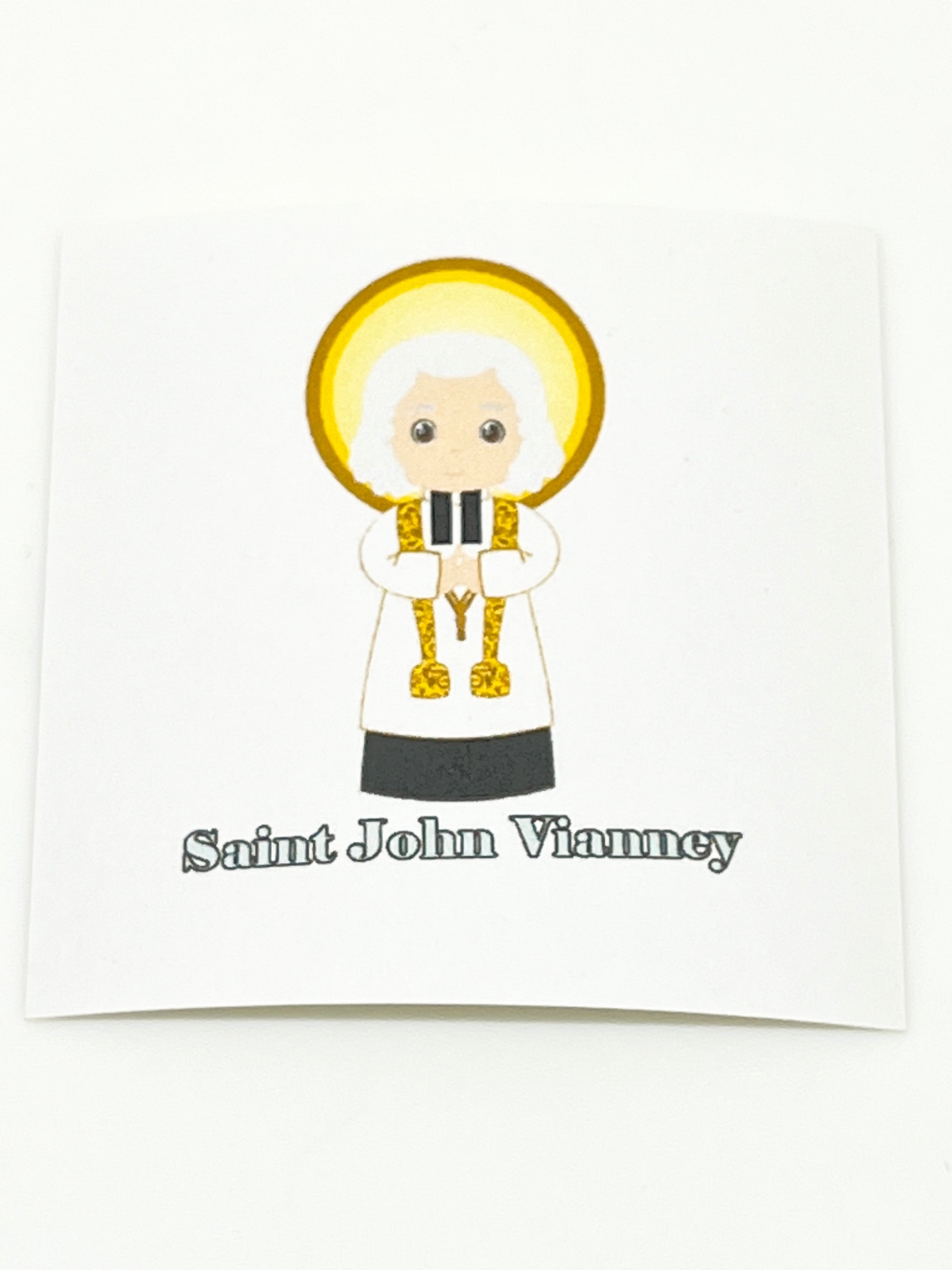 St. John Vianney Collectable Sticker 2" x 2" - Unique Catholic Gifts