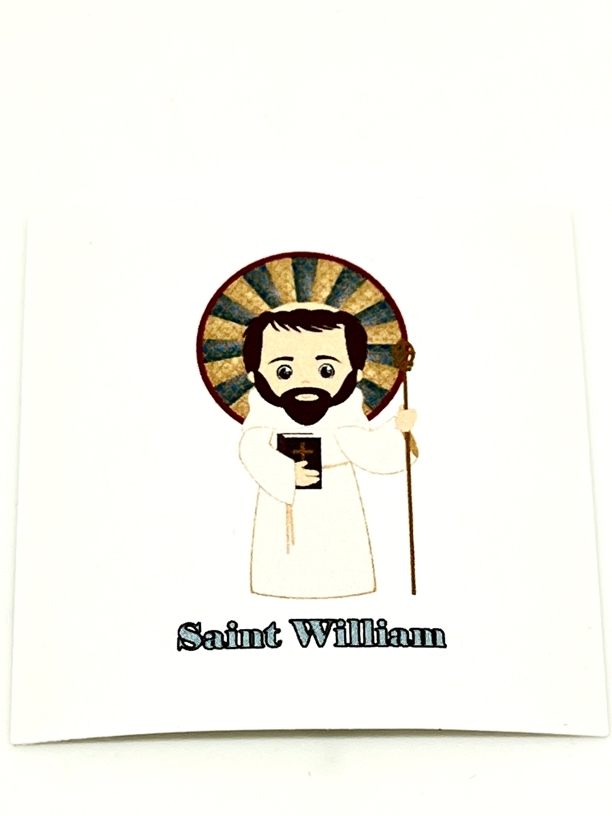 St William Collectable Sticker 2" x 2" - Unique Catholic Gifts